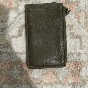 Sapahn Olive Green Leather Wallet